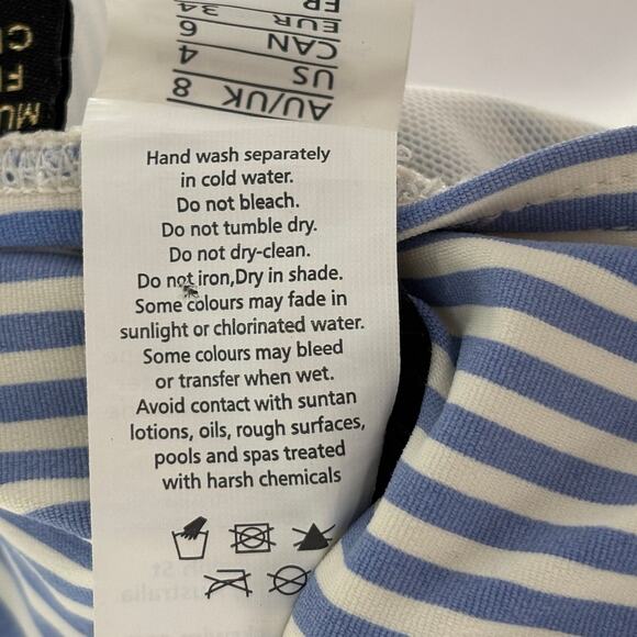 Nip Tuck Swim Light Blue Sorrento Stripe Joanne One Piece Swimsuit - Picture 10 of 10